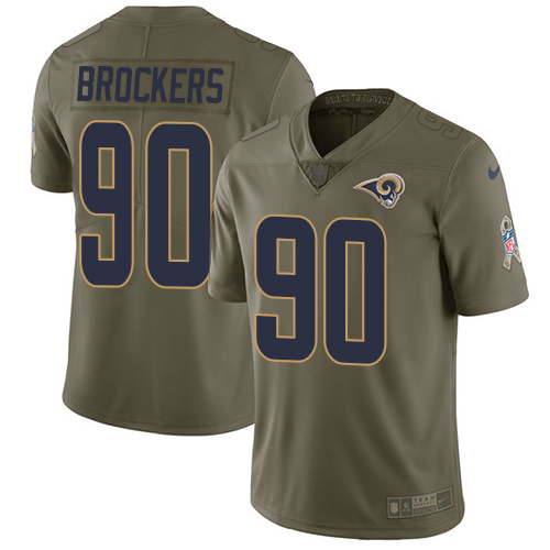 Nike Rams #90 Michael Brockers Olive Men's Stitched NFL Limited Salute to Service Jersey